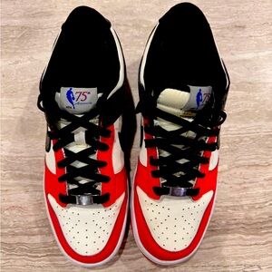 Nike Dunk 75th Anniversary size 7Y Red, White, and Black like New